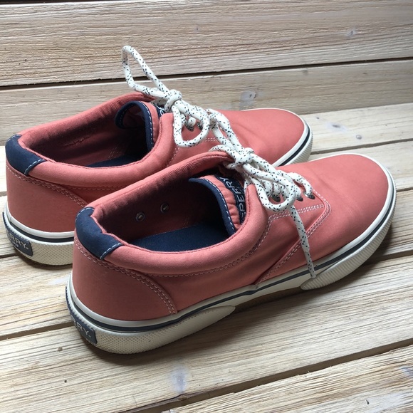Men’s 9 SPERRY HALYARD CVO Nautical Washed Red Deck Sneakers STS19131 - Picture 8 of 10